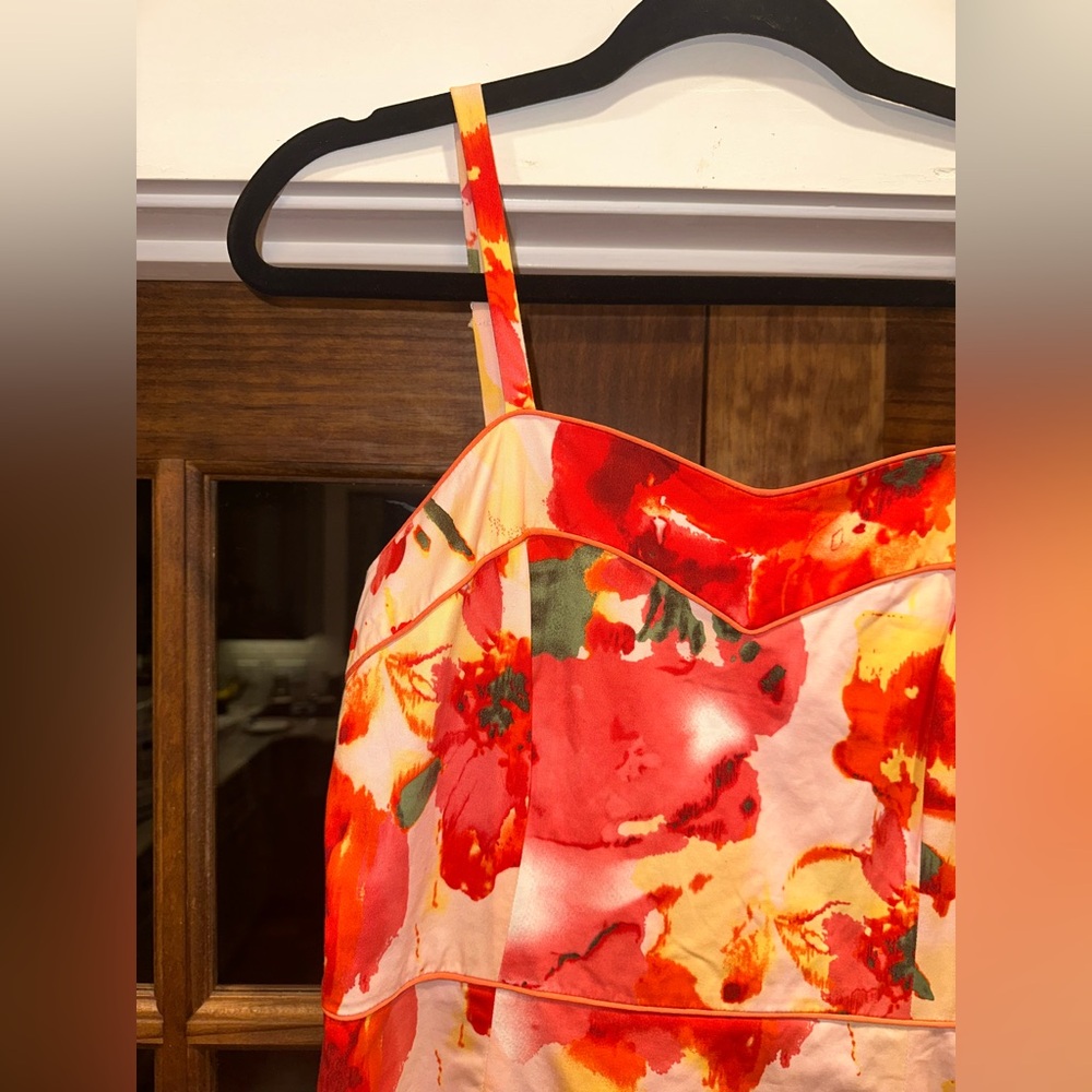 EUC Kristin Davis Size 10 Floral Spaghetti Strap Mini Dress - Picture 3 of 13